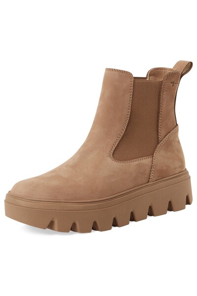 Tamaris Damen Elegante Stiefelette Chelsea 1-25405-45 Braun 404 Dune Leder mi...