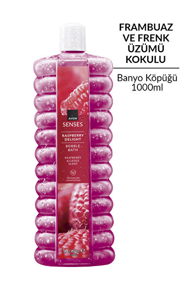AVON Senses Raspberry Delight Ahududu ve Frenk Üzümü Kokulu Banyo Köpüğü 1 Lt.