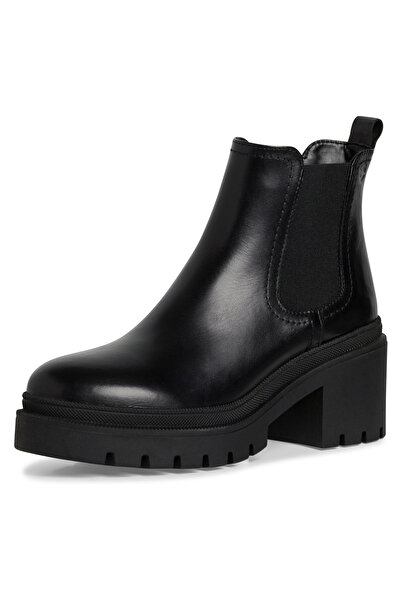 Tamaris Damen Elegante Stiefelette 1-25459-41 Schwarz 003 Black Leather Leder mit TOUCH-IT