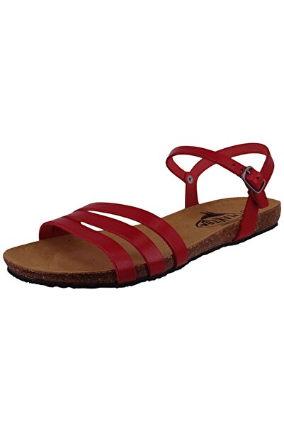 PLAKTON Damen Komfort Sandalen MAM ALOU Vaquetilla 575080 Rot Rojo Leder