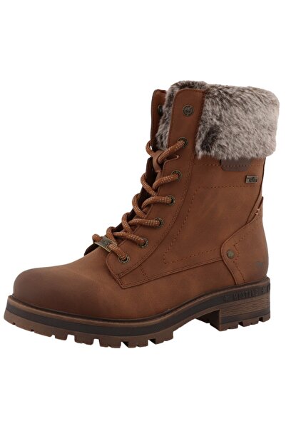 Mustang Damen Elegante Stiefelette Winterschuhe 15M0042001 Braun 205 Cognac Kunstleder