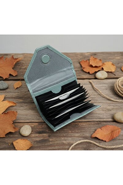 PASSTELL Accordion Credit Card Holder Wallet 100% Genuine Leather