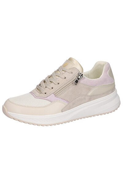 Waldläufer Damen Low Sneaker H-Mara Low Top 765001-100 Beige 271 Beige Leder mit EVA & herausnehmbar