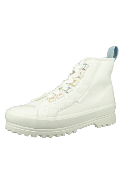 Superga Damen Low Sneaker 2341 Alpina Colorful Details Low Top S41158W Weiß A3M White-Avorio Multicolor Text