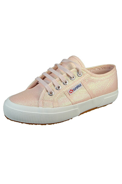 Superga Damen Low Sneaker 2750 LAME Low Top S001820 Rosa A0Q Pink Ish Iridescent Leinen