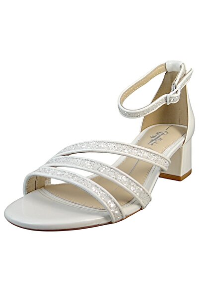 Buffalo Damen Komfort Sandalen Lucy Glam Hochzeit 1291638 Weiß White Kunstleder mit Perfect Fit Memory Foam