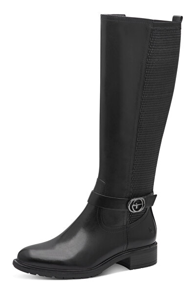 Tamaris Damen Elegante Stiefel 1-25618-43 Schwarz 001 Black Kunstleder mit TO...