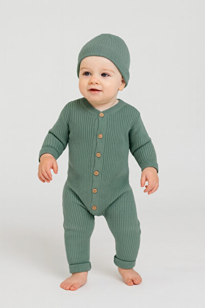 Günsantriko ZM SELANİK DİKİŞSİZ BERELİ YEŞİL TRİKO TULUM