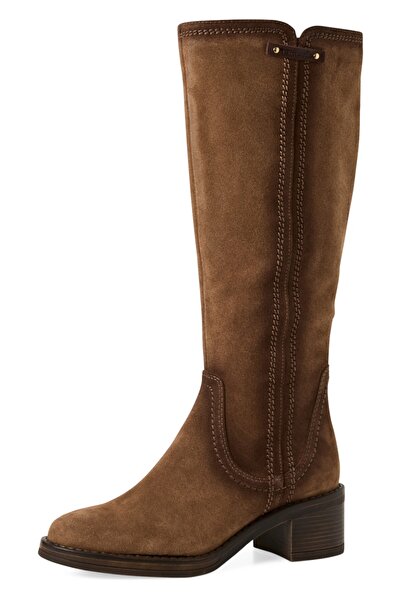 Tamaris Damen Elegante Stiefel 1-25501-45 Braun 300 Brown Leder mit TOUCH-IT