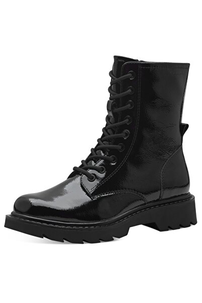 Tamaris Damen Elegante Stiefelette Vegan 1-25908-41 Schwarz 001 Black Lack mit TOUCH-IT