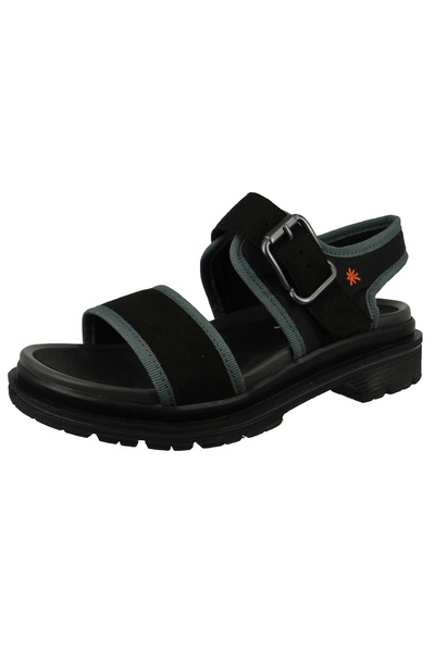 ART Damen Komfort Sandalen Birmingham 1547 Schwarz Black Leder und Textil