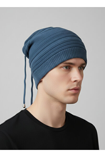 balkonda Popular Drawstring Slouchy Hip Hop Beanie Unisex Turquoise