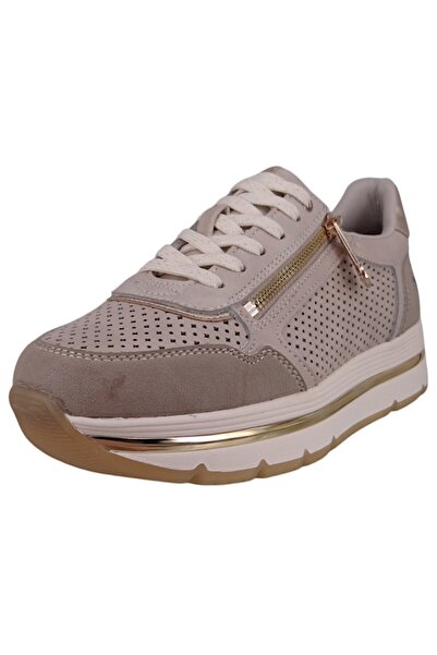 Mustang Damen Low Sneaker Low Top 1498302 Grau 318 Taupe Kunstleder
