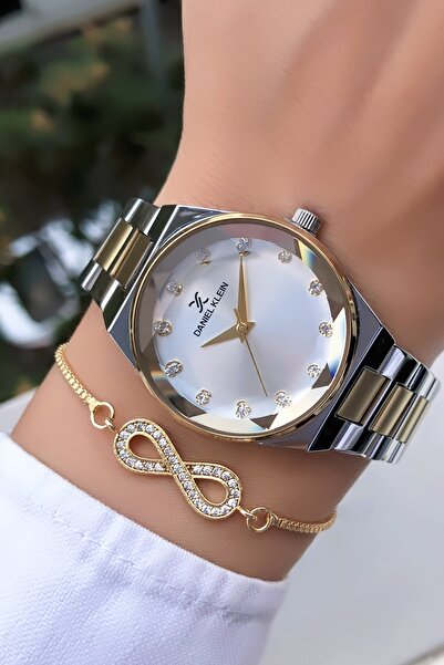 Daniel Klein هدية سوار ساعة من الفولاذ المقاوم للماء من العلامة التجارية