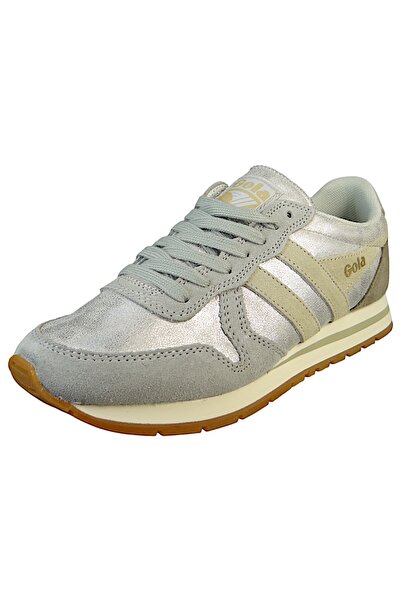 Gola Damen Low Sneaker Daytona Blaze CLB338 CLB338 Silberfarben JF Silver/Wheat/Feather Grey Kunstleder