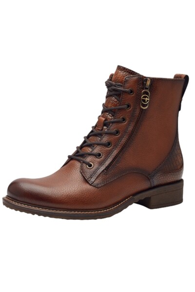 Tamaris Damen Sportliche Stiefelette 1-25211-43 Braun 305 Cognac Leder/Synthetik