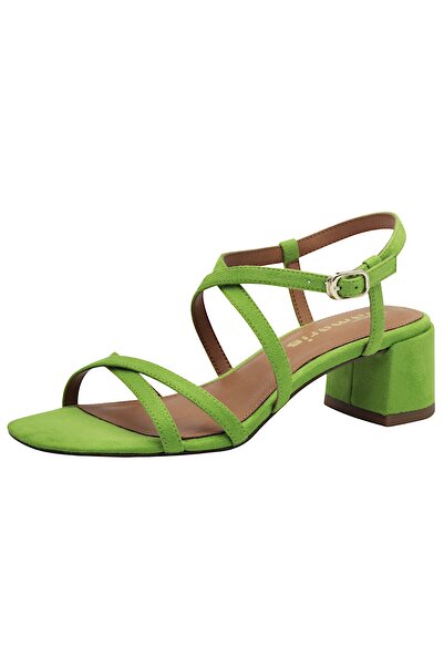 Tamaris Damen Sandalen 1-28204-42 Grün 718 Apple Textil mit TOUCH-IT & ANTI-S...