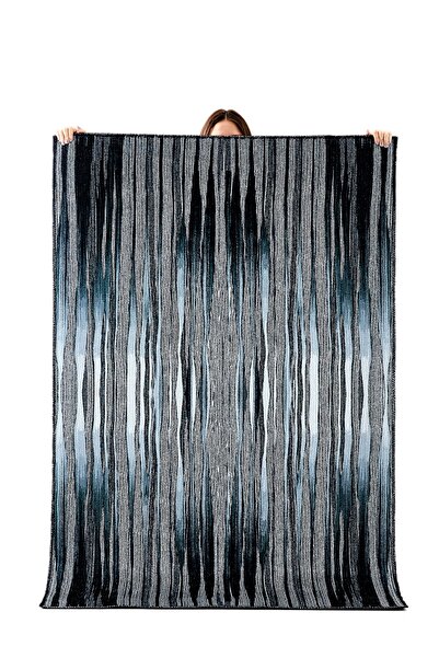 Kaşmir Halı Dekoratif Art Trend Black Line