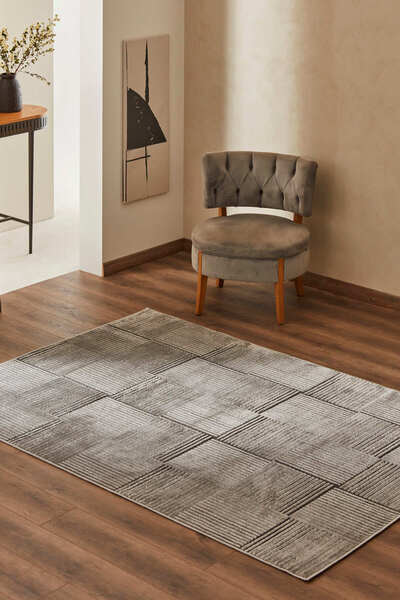 Kaşmir Halı 7/24 İskandinav Elin Gri