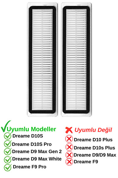 RotRever Set de piese de schimb pentru filtru Hepa compatibil Dreame Bot D10S...