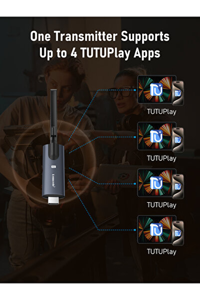 Choice جهاز إرسال واستقبال HDMI لاسلكي من ليموريل، بمدى 200 متر، بتقنية HDMI،...