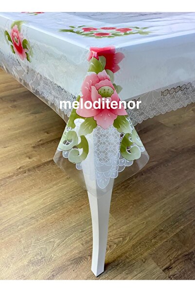 polset مفرش طاولة مستطيل من القماش الزيتي PVC مطلي شفاف مقاس 125 × 155 سم