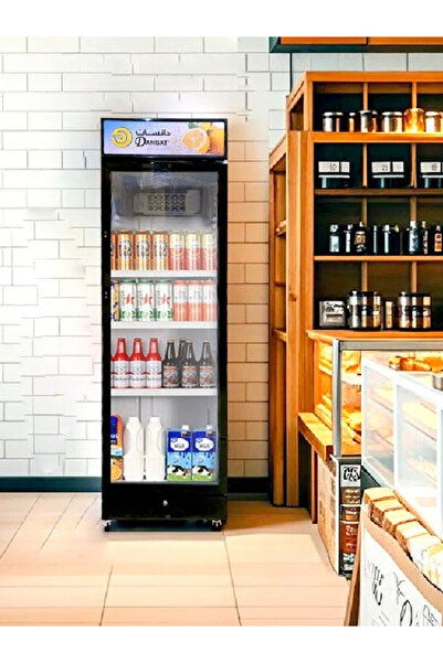 Dansat دانسات ثلاجة عرض 8.5 قدم 240 لتر باب زجاجي أسود DAN240SC