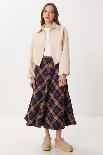 Lovelyİstanbul Balon Kesim Dokuma Ceket LDP0084 TAŞ