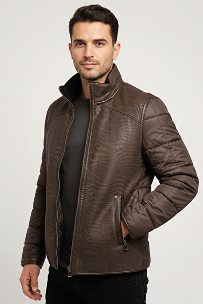 iKiGAi the city Braune Lederjacke