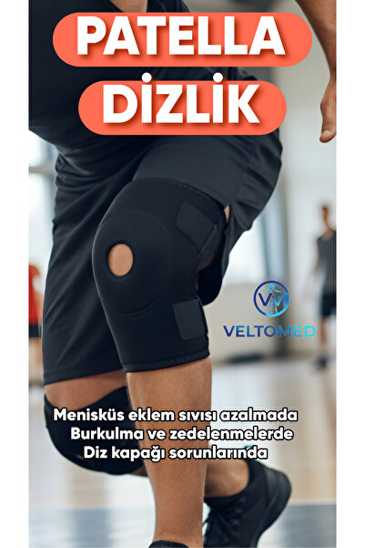 Veltomed Patella Destekli Dizlik, Menisküs, Ağrı Giderir, Koruma Sağlar, Sıvı...