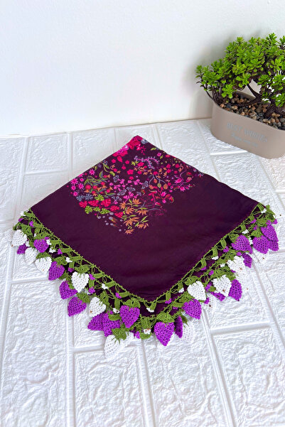 Cenk Χειροποίητο κέντημα με φράουλα, κασκόλ, χαρτομάντιλο, καλοκαιρινό κέντημα για προμήθεια προμήθειας