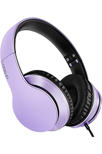 LORELEİ X6 Over-Ear Headphones with Microphone (Purple)