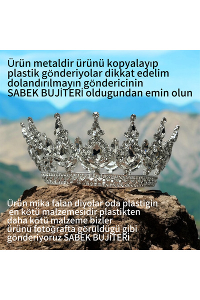 Sabek Bujiteri تاج معدني للكعك مقاس 12 سم، تاج عيد الميلاد، تاج الملك، زينة ا...