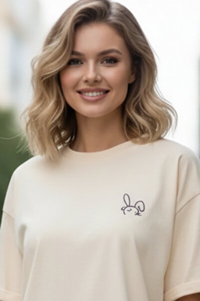 UNCİA OUTDOORS Tricou de bază cu model de iepure mic oversize Trend