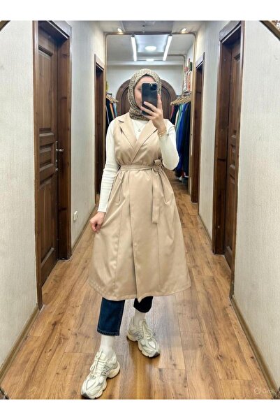 TANISA Nemira Long Belted Vest Tns-4343