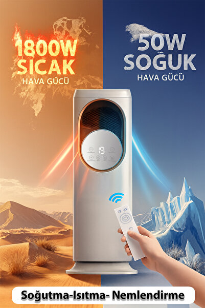TECHNOMEN 3 Fonksiyonlu Kule Fan: Elektrikli Isıtıcı, Soğutucu, Nemlendirici ...