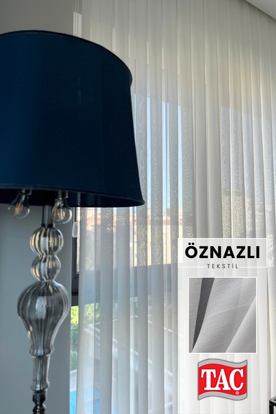 Taç Bamboo Tulle Curtain – Modern Natural Textured, Light-Transmitting, Stylish Living Room, Living Room & Kitchen Curtain