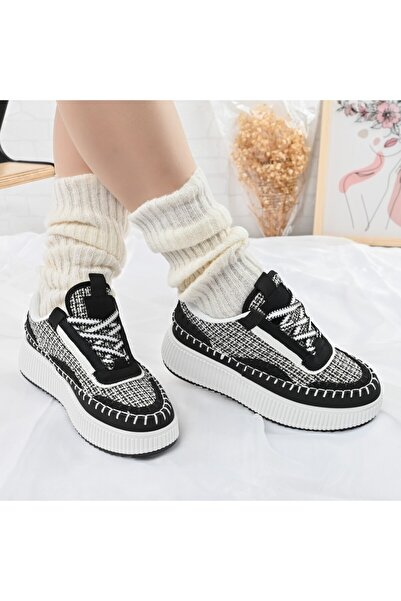 Tmall Pantofi sport de dama,din material textil,D1325,Negru