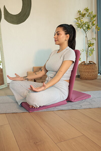 Yoga Arden كرسي التأمل مع مسند ظهر ووسادة أرضية