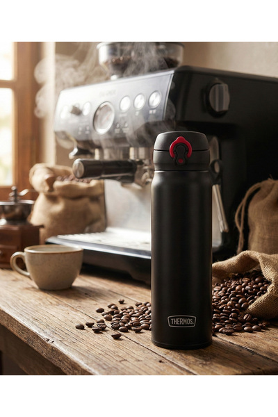 Thermos Jnl-600 Ultralight Mug Matt Black 0,6l Paslanmaz Çelik Termos (600 Ml) Thm196722 Siyah