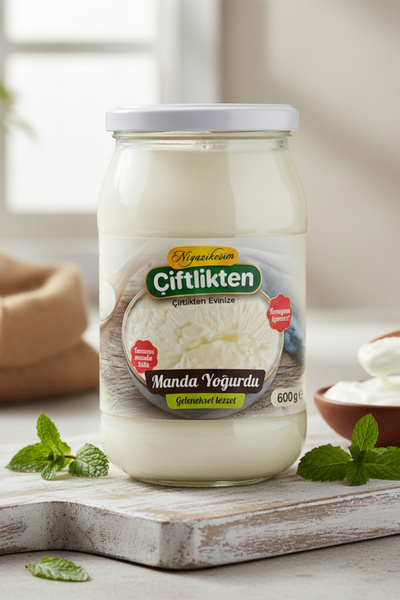 niyazi kesim Manda Yoğurdu 600 Gr. %100 Manda Sütünden