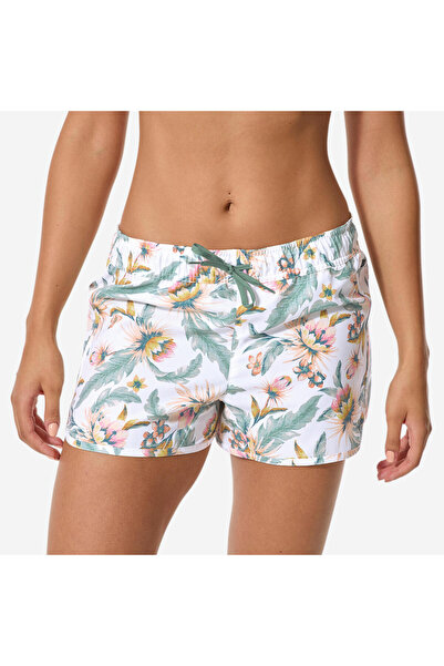 Decathlon Kadın Kısa Deniz Şortu/Boardshort - Beyaz - Desenli - TINI