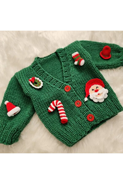 Moncera Vision El örgüsü Yeni yıl bebek hırkası