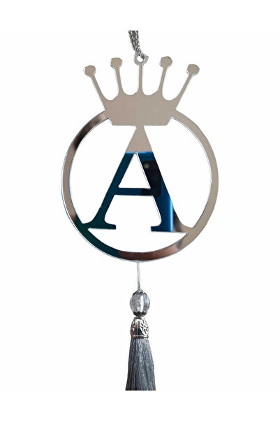 RetroLazer A Yazılı Ayna Pleksi Araba Dikiz Aynası Süsü Gümüş