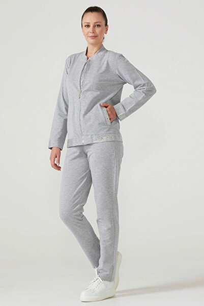 Sementa Trening Stoned, cu fermoar, cu gât turnat - gri