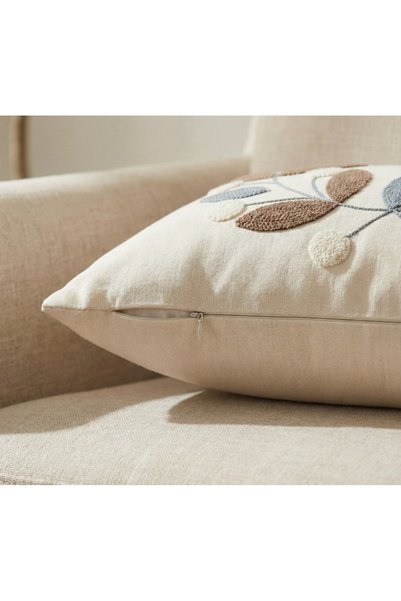 St Shopyteks Papatya Bohemian Punch Embroidered Rectangular Throw Pillow Cover (Without Inner Filling)