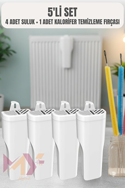Genel Markalar 5'li Set- 4 Adet Oda Nemlendirici Kalorifer Petek Suluğu,1 Petek Temizleyici, Deco