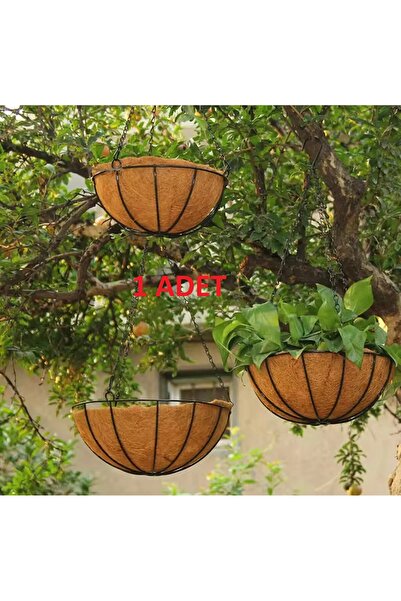 BGA 30cm Hindistan cevizi lifi sepet saksı bahçe balkon iç,dış mekan bitki çi...