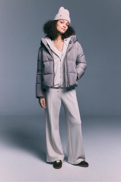 Stradivarius Basic hooded puffer jacket