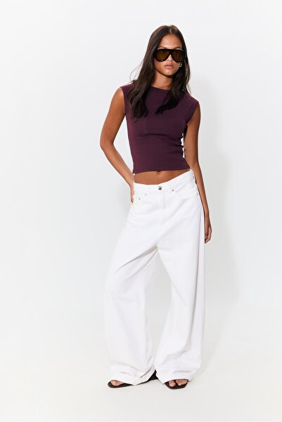 Stradivarius Basic geniş yaka tişört